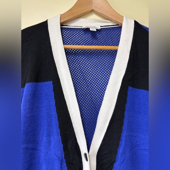 Peter Pilotto Colorblock Cardigan Blue White Black - Small - Picture 7 of 10